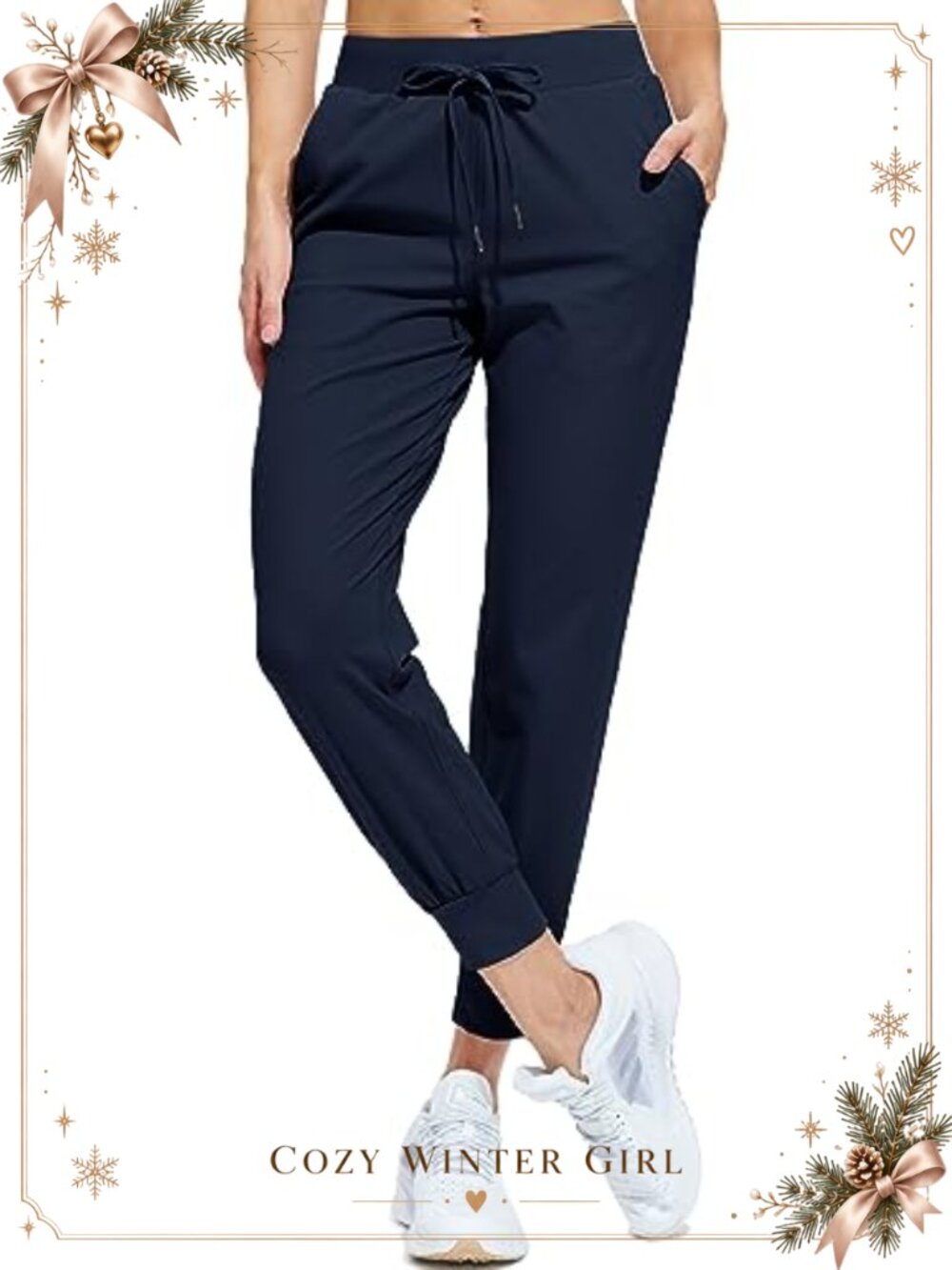 Women's Joggers Sweatpants Athletic Tapered Slim Fit Mid Rise Drawstring Pockets